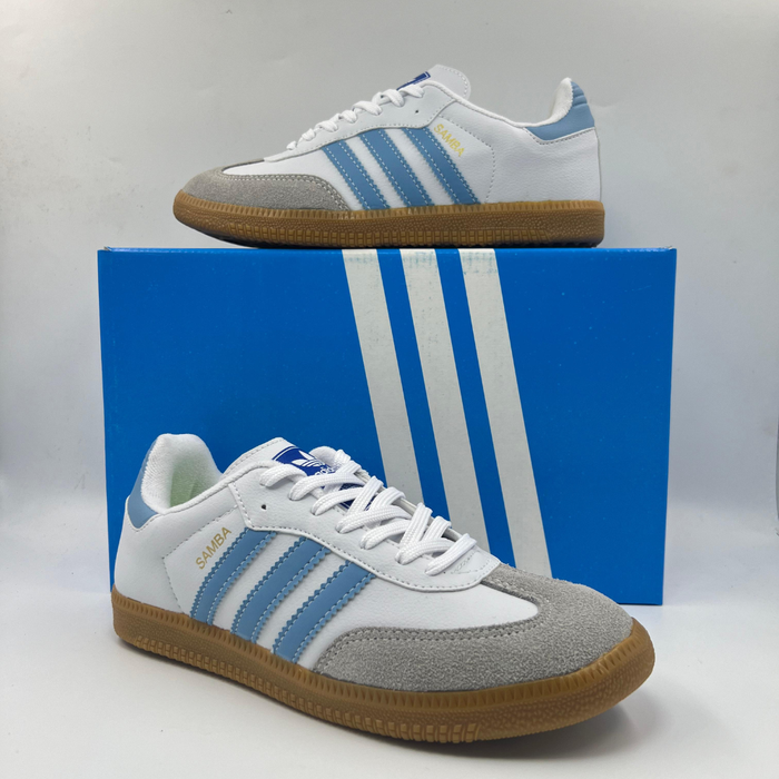 Tênis Adidas Samba Originals ‘White/Blue” - Nacional