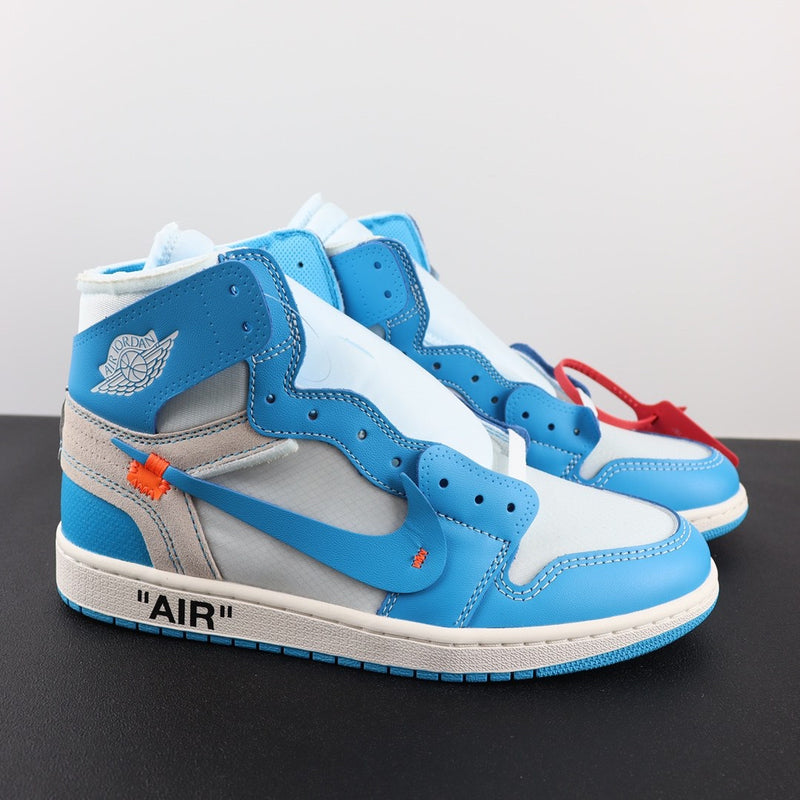 Tênis Nike Air Jordan 1 Retro High x Off White University Blue