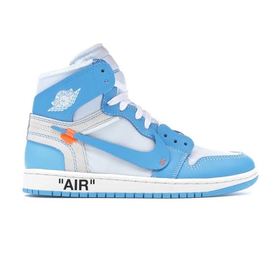 Tênis Nike Air Jordan 1 Retro High x Off White University Blue