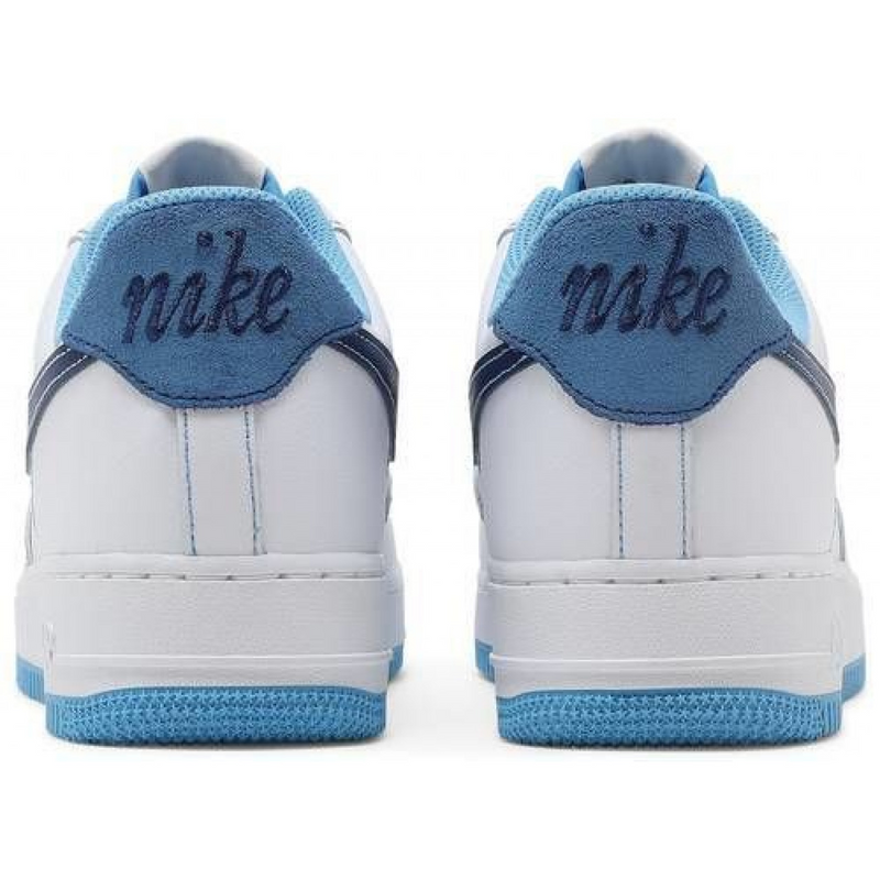 Tênis Nike Air Force 1 07 First Use White UNC Blue