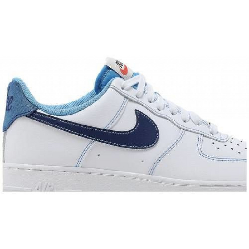 Tênis Nike Air Force 1 07 First Use White UNC Blue