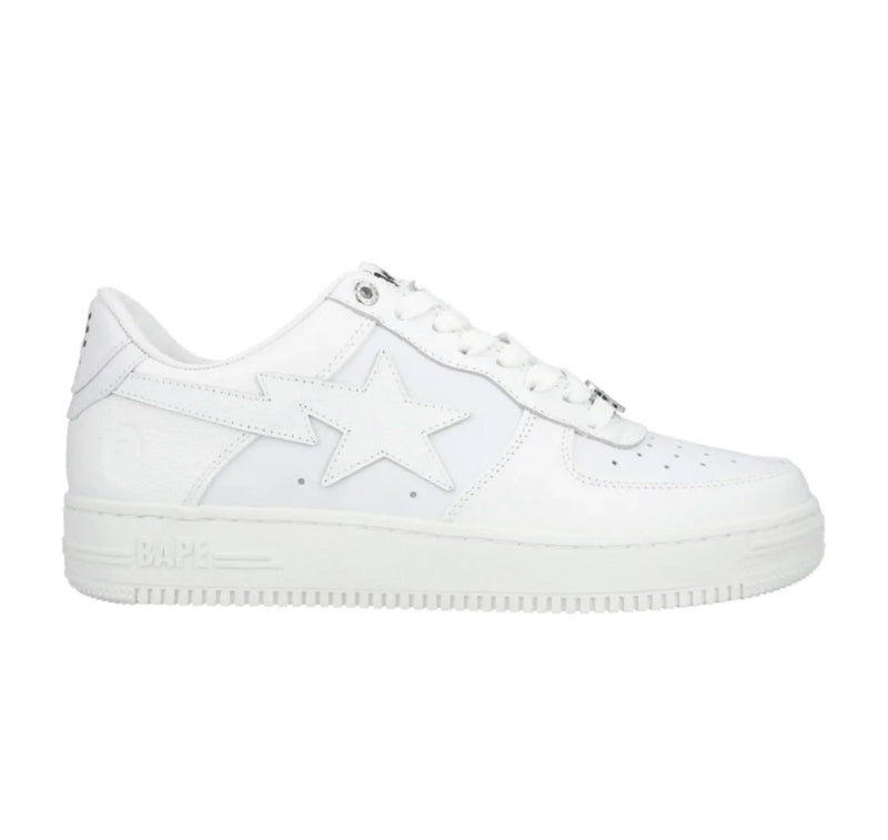 Tênis A Bathing Ape - BapeSta Low ‘Triple White’