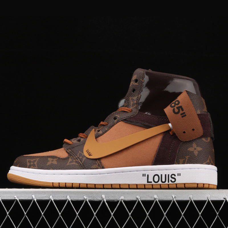 Tênis Nike Air Jordan 1 High x Off White ‘Custom Louis Vuitton’