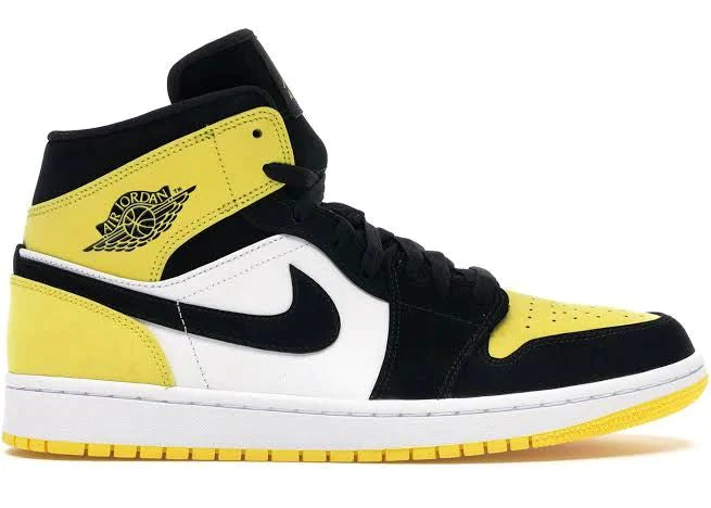 Tênis Nike Air Jordan 1 Mid Yellow Toe Black