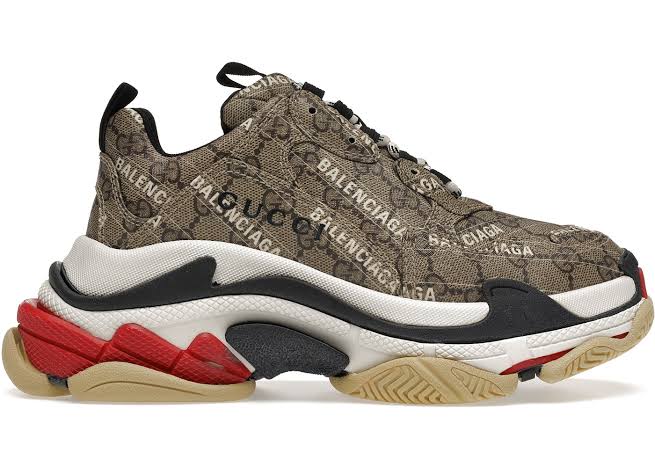 Tênis Gucci x Balenciaga The Hacker Project Triple S Beige