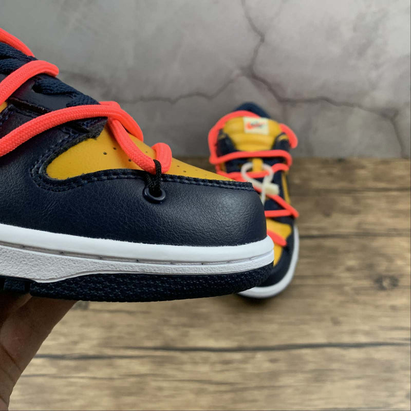 Tênis Nike Sb Low Off White University Gold Mindnight Navy